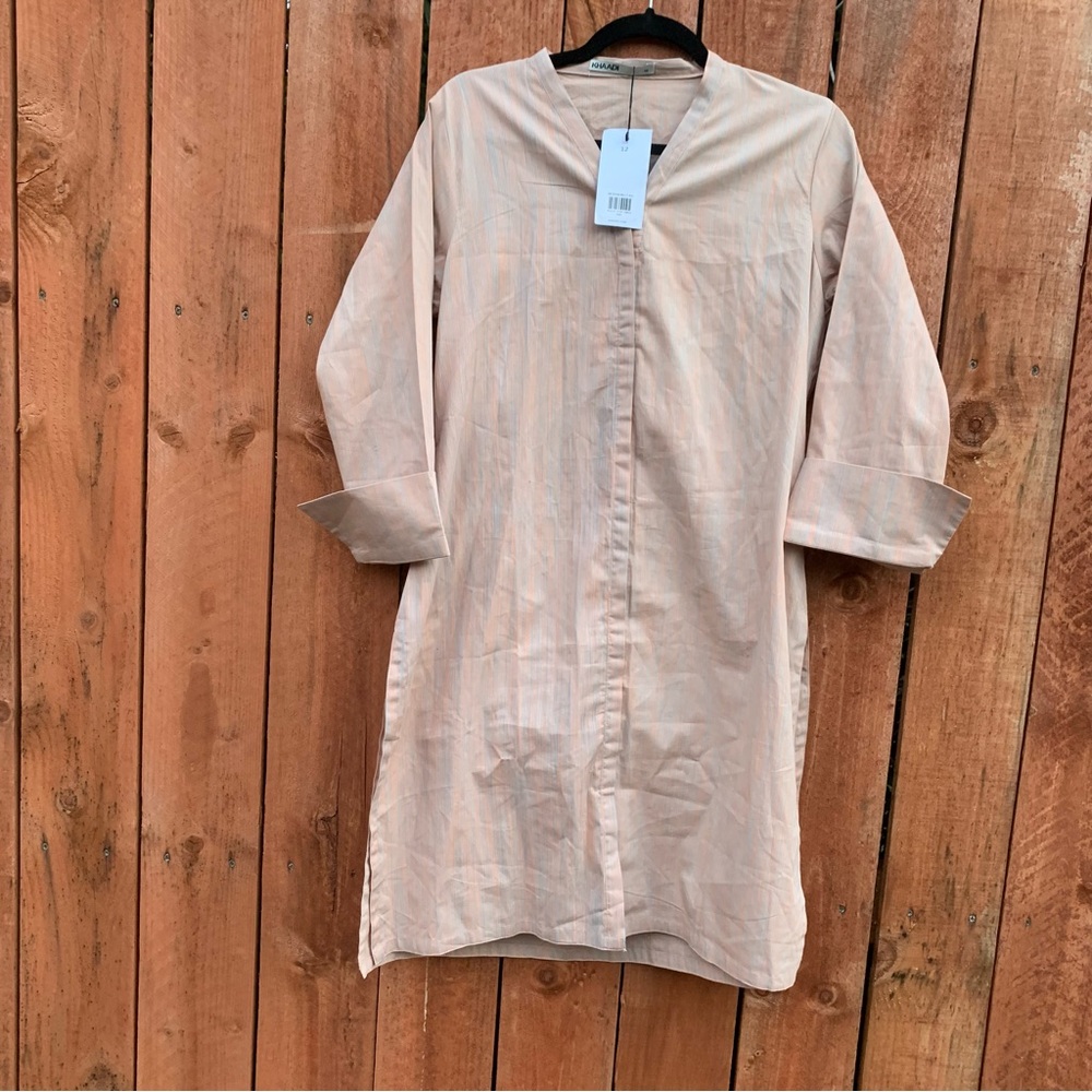 Elegant Beige Blouse With Slit